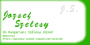 jozsef szelesy business card